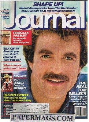 Tom Selleck, Ladies' Home Journal Magazine 01 February 1984 Cover Photo 