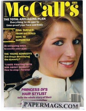 Princess Diana, McCall's Magazine 01 August 1985 Cover Photo - United ...