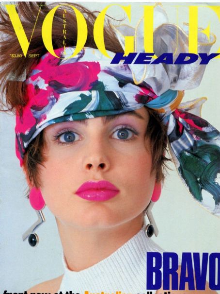 Alexa Singer, Vogue Magazine September 1985 Cover Photo - Australia