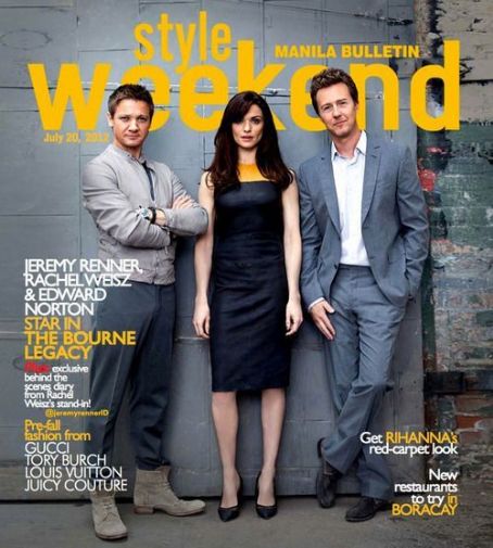 Edward Norton, Rachel Weisz, Jeremy Renner, Style Weekend Magazine 20 ...