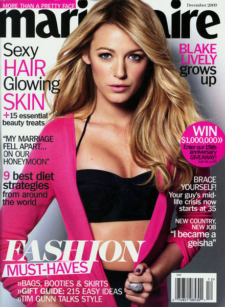 Blake Lively Marie Claire US December 2009