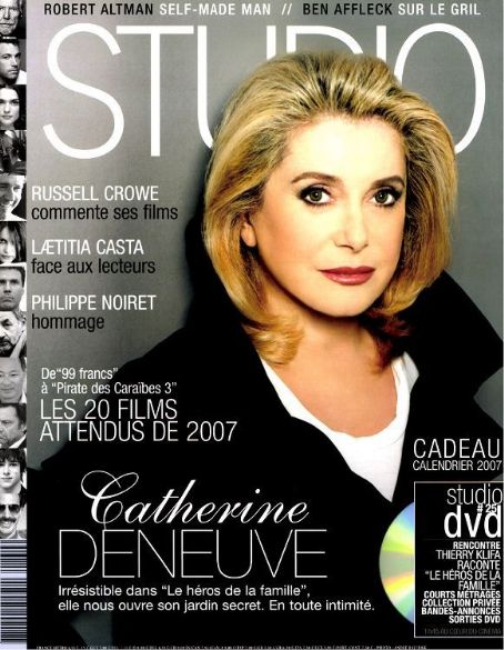 Catherine Deneuve, Studio Magazine January 2007 Cover Photo - France