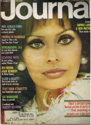 Sophia Loren, Ladies' Home Journal Magazine 01 October 1974 Cover Photo ...