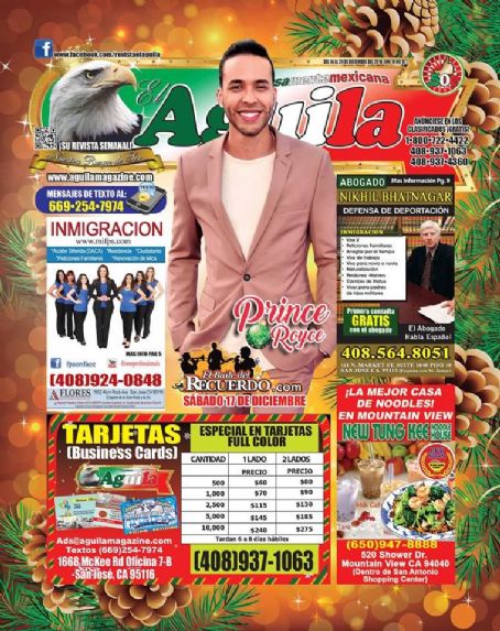 Romeo Santos - El Aguila Magazine Cover [United States] (14 December 2016)