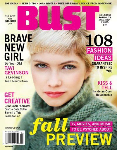 Tavi Gevinson, Bust Magazine August 2012 Cover Photo - United States