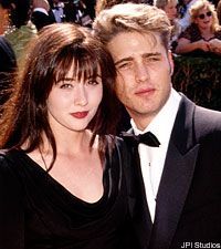 Shannen Doherty and Jason Priestley at The 43rd Annual Primetime Emmy ...