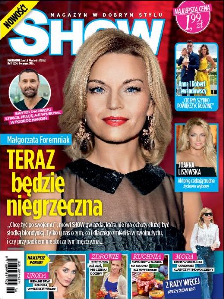 Malgorzata Foremniak - Show Magazine Cover [Poland] (4 September 2017)