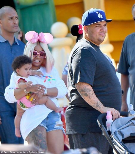 Blac Chyna, Rob Kardashian, and Dream Celebrate Father's Day in Disneyland in Anaheim, California - June 18, 2017