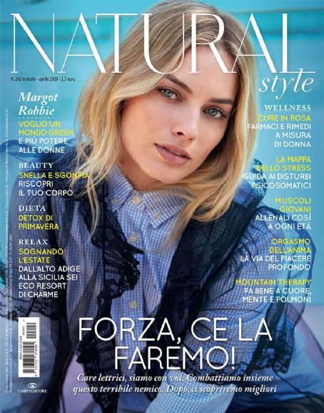 Margot Robbie Natural Style Magazine April 2020 Cover Photo Italy