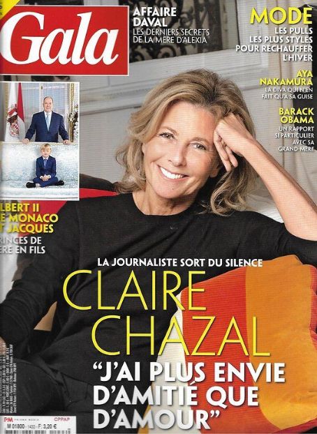 Claire Chazal, Gala Magazine 26 November 2020 Cover Photo - France