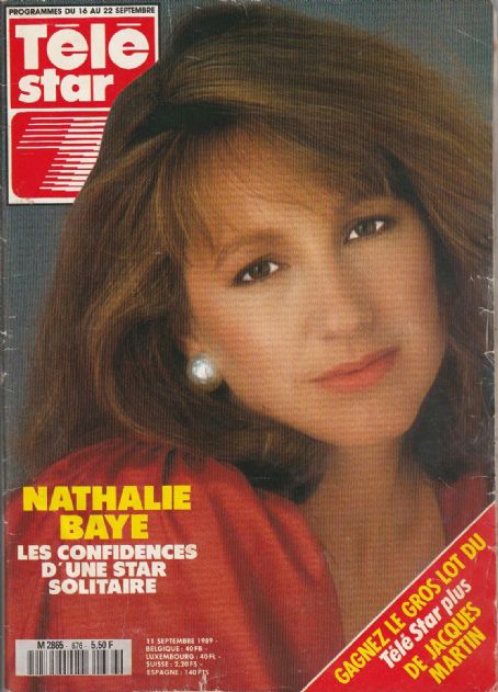 Nathalie Baye - Télé Star Magazine Cover [France] (September 1989)