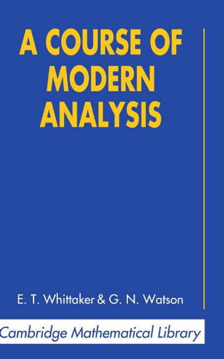 A Course of Modern Analysis