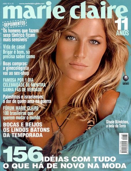 Gisele Bündchen, Marie Claire Magazine April 2002 Cover Photo - Brazil