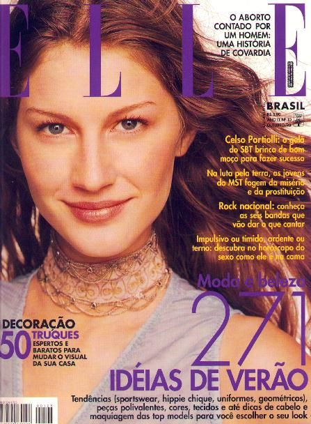 Gisele Bündchen, Elle Magazine October 1998 Cover Photo - Brazil