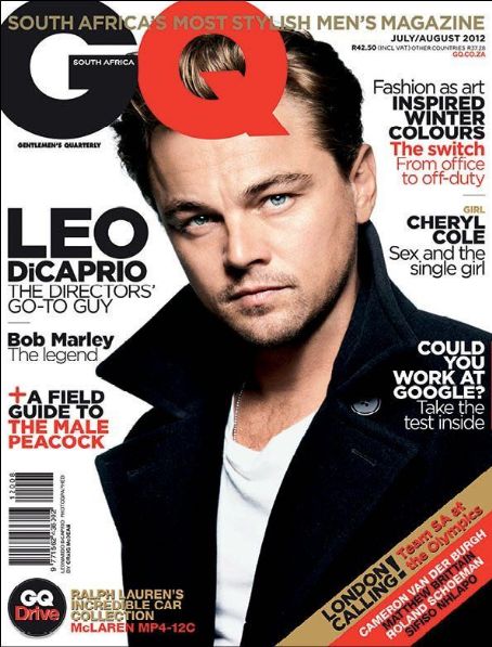 Leonardo DiCaprio, GQ Magazine August 2012 Cover Photo - South Africa