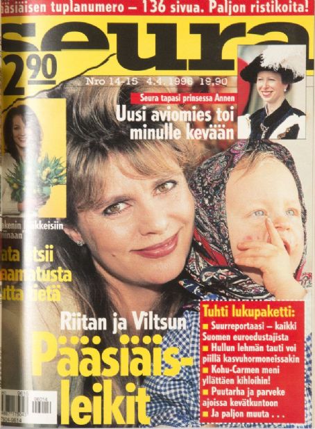 Riitta Väisänen, Seura Magazine 04 April 1996 Cover Photo - Finland