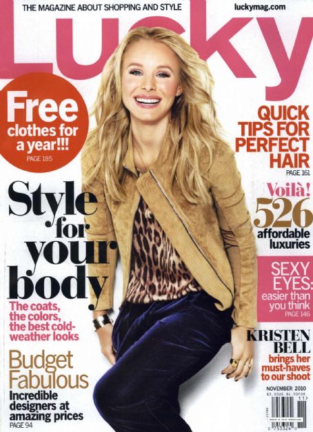 Kristen Bell, Lucky Magazine November 2010 Cover Photo - United States