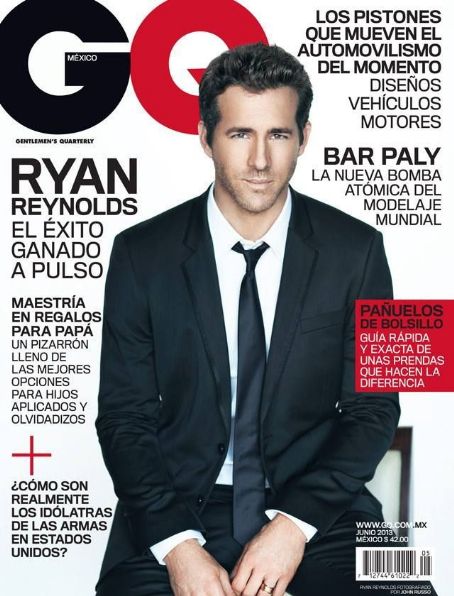 Ryan Reynolds Gq Magazine June 2013 Cover Photo Mexico 