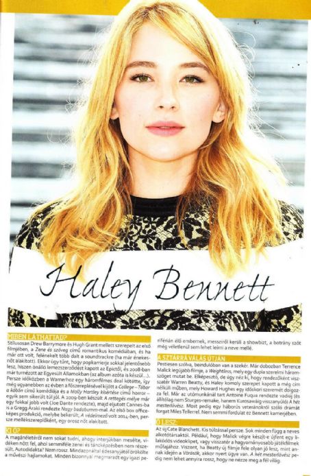 Haley Bennett - Vox Magazine Pictorial [Hungary] (April 2016)