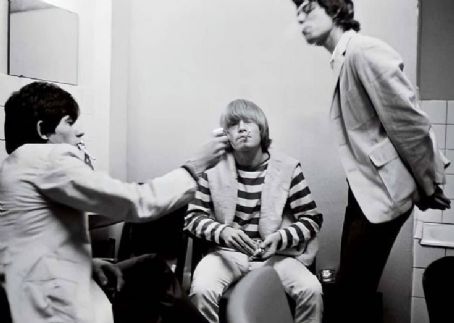 12 September 1965 - Backstage at the Grugahalle in Essen, West Germany (German and Austria tour 11-17 September 1965)